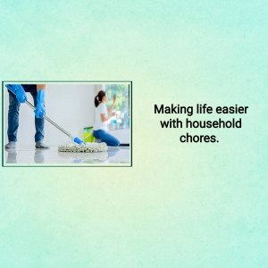 Person mopping and cleaning a floor