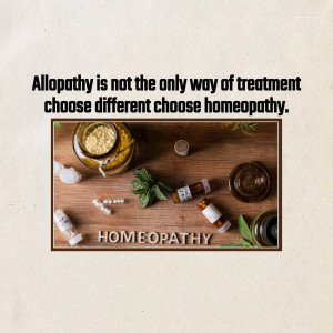 Homeopathic remedies with pills, herbs, and jars on a wooden surface