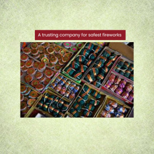 Assorted boxes of colorful fireworks for Diwali celebration