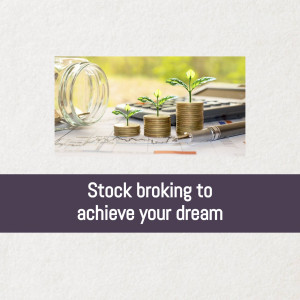 A visual representation of financial growth with coins, a plant, and a calculator.