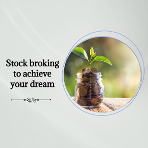 A glass jar filled with coins and a small plant growing from the coins, symbolizing financial growth and achieving dreams.