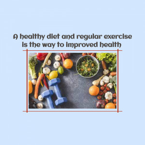 Image depicting a healthy diet and exercise for improved health.