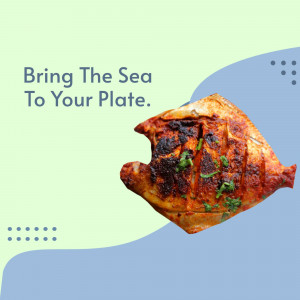 Close-up of a beautifully grilled fish with herbs, promoting a seafood dining experience.