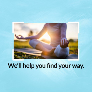 Woman meditating in a yoga pose at sunset
