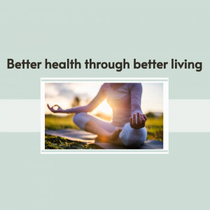 Woman meditating in a peaceful outdoor setting
