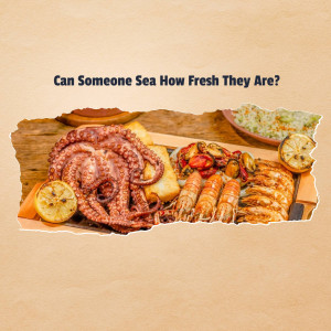 A vibrant platter of fresh seafood including octopus, shrimp, prawns, and grilled vegetables.