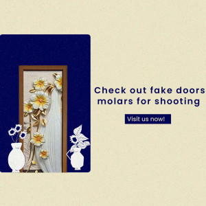 Promotional image for fake doors molars used in shooting productions.