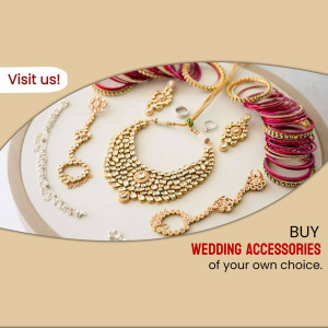Close-up of traditional Indian wedding jewelry including necklaces, bangles, and earrings.