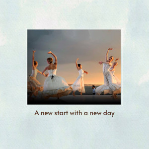 Group of ballet dancers performing outdoors at sunset