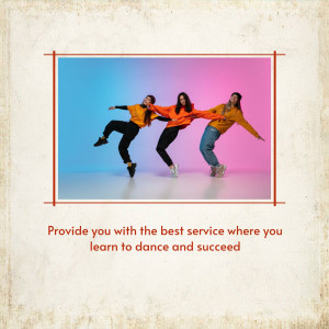 Three young adults dancing with energy and enthusiasm in a studio setting.