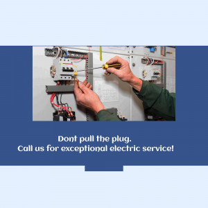 Electrician working on electrical panel with safety precautions