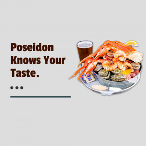 A large seafood platter with crab legs, shrimp, oysters, and a beer.