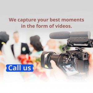 Professional videographer filming a wedding ceremony