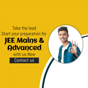 Young man giving an okay sign promoting JEE Mains & Advanced preparation