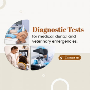Image showcasing diagnostic tests for medical, dental, and veterinary emergencies.