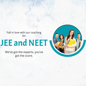 Group of students promoting JEE and NEET coaching