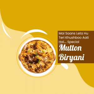 Close-up of a delicious Mutton Biryani dish