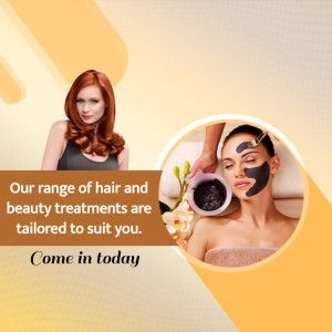 Woman receiving hair and facial treatments at a salon