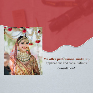 Close-up of an Indian bride with elaborate makeup and jewelry