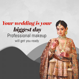 Indian bride with professional makeup and jewelry