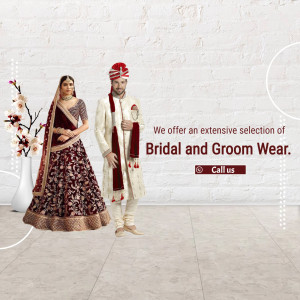 Indian bride and groom in traditional wedding attire
