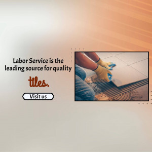 Worker installing tiles with precision and care