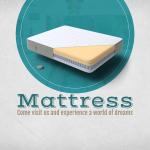 Cross-section view of a mattress showing layers of foam and support