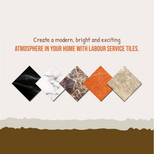 Selection of Labour Service tiles in various colors and patterns.