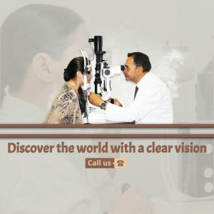 Doctor performing an eye exam on a patient using a slit lamp.