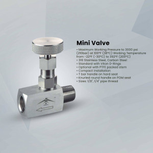 Stainless steel mini valve with specifications