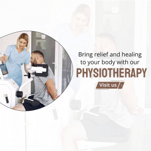 A physiotherapist assisting a male patient with neck pain using medical equipment.