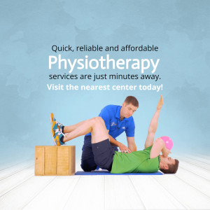 A physiotherapist assisting a patient with an exercise.