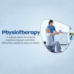 Physiotherapist assisting a senior patient with exercise