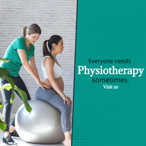 A physiotherapist assisting a pregnant woman during a session.