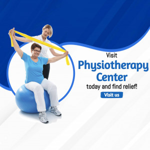 Woman receiving physiotherapy treatment with a resistance band and exercise ball.