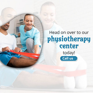 Physiotherapist assisting a patient with resistance band exercise