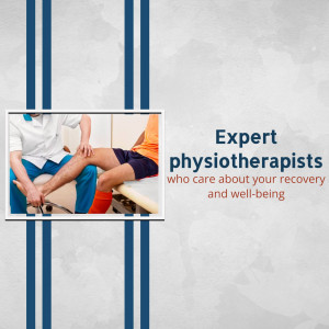 Physiotherapist treating a patient's knee