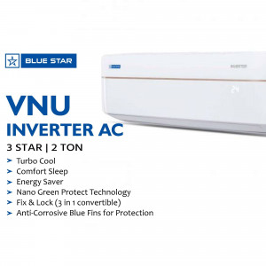 Blue Star VNU Inverter AC with features listed