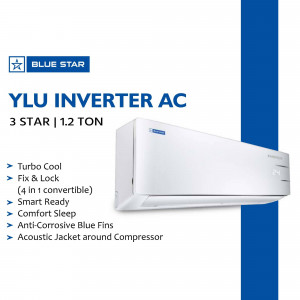 Blue Star YLU Inverter AC with features listed