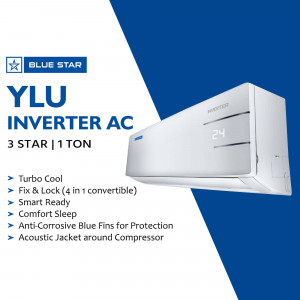 Blue Star YLU Inverter AC with features listed