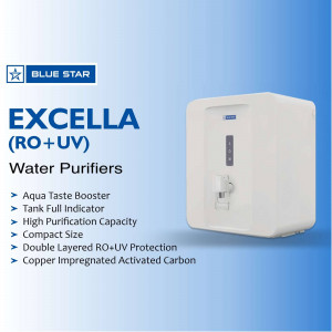 Blue Star Excella RO+UV Water Purifier with features listed