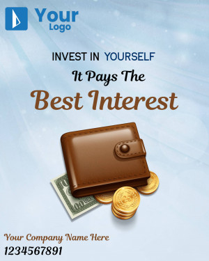 Image depicting financial investment with a wallet and coins, promoting self-investment.