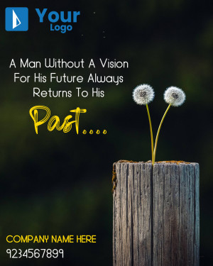 Image of dandelions on a wooden post with motivational text.
