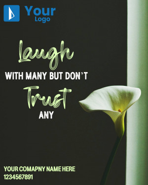 Calla lily with motivational quote