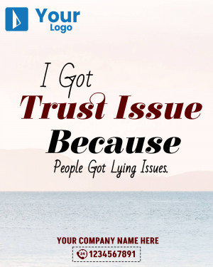 Quote image about trust issues and lying