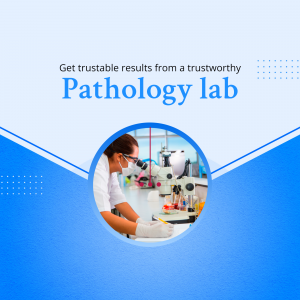Pathology lab with a scientist working with a microscope