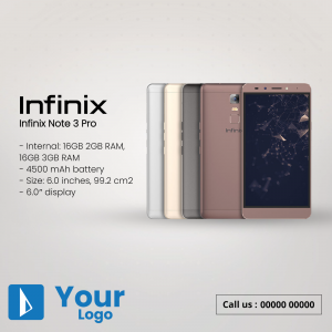 Infinix Note 3 Pro smartphone in multiple colors with specifications