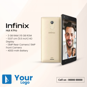 Infinix Hot 4 Pro smartphone with specifications and user image