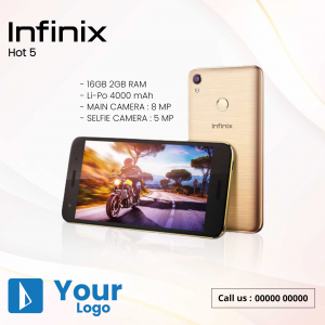 Infinix Hot 5 smartphone with specifications and display image