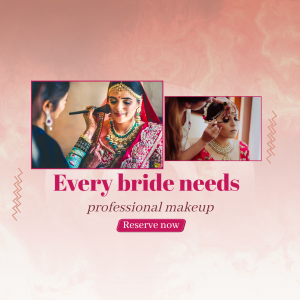 Bride getting professional makeup applied for her wedding